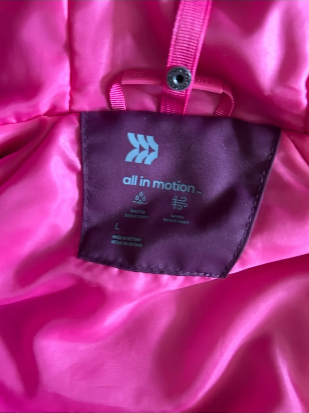 all in motion Pink & Purple Hooded Puffer Jacket